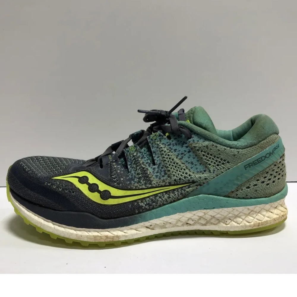 Saucony Women’s Iso 2 Gray/Teal Running Shoes, Size 8.5 M.